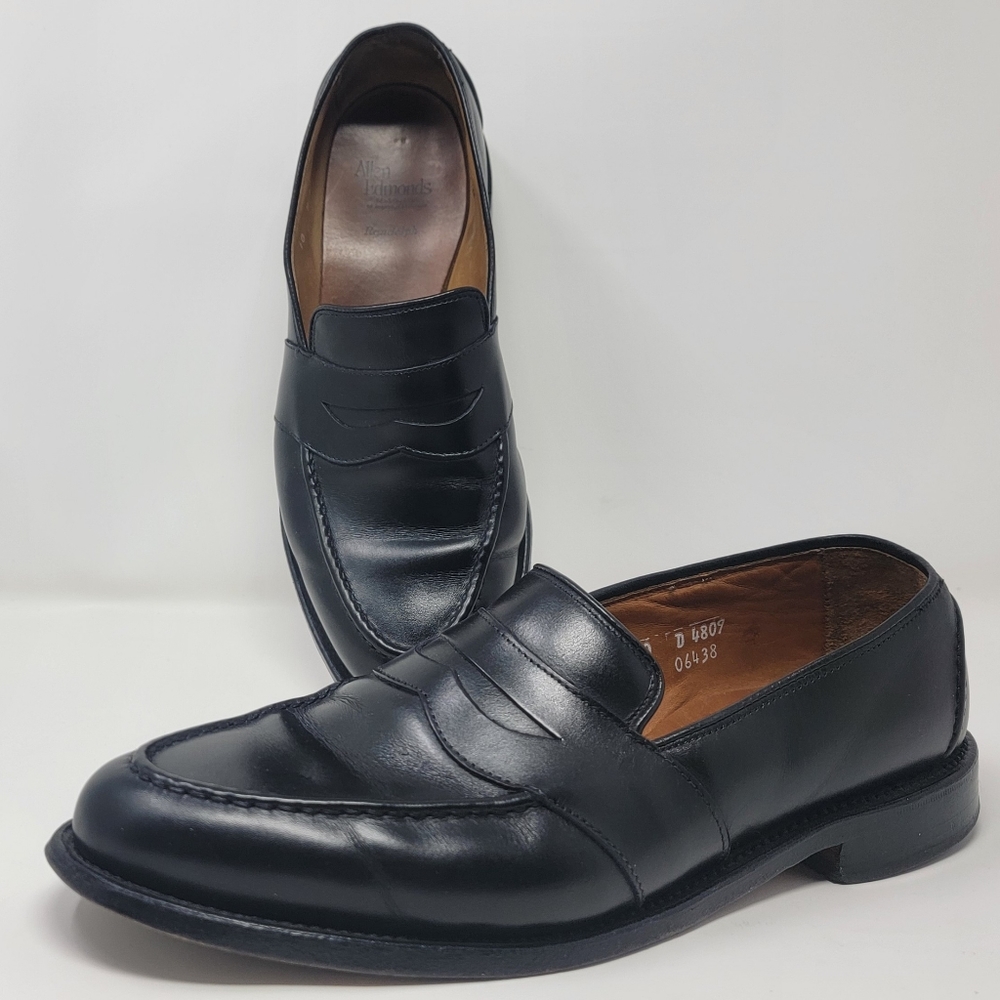 Allen Edmonds "RANDOLPH" Leather Penny Loafer Dress Shoes 10 D Black 4809 6438